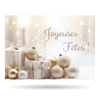 Ensemble de cartes du temps des fêtes | Boules de Noël | Personnalisable