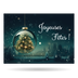 Ensemble de cartes du temps des fêtes | Boules de Noël | Personnalisable