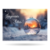 Ensemble de cartes du temps des fêtes | Boules de Noël | Personnalisable